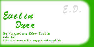 evelin durr business card