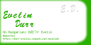 evelin durr business card